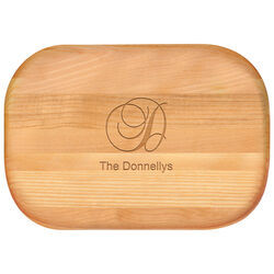 Initial and Name Small 10-inch Wood Bar Board